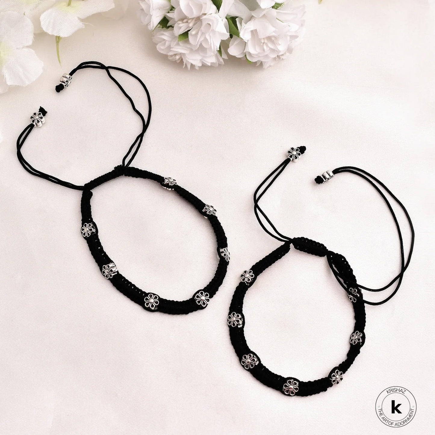 Marlene Floral Thread Anklets
