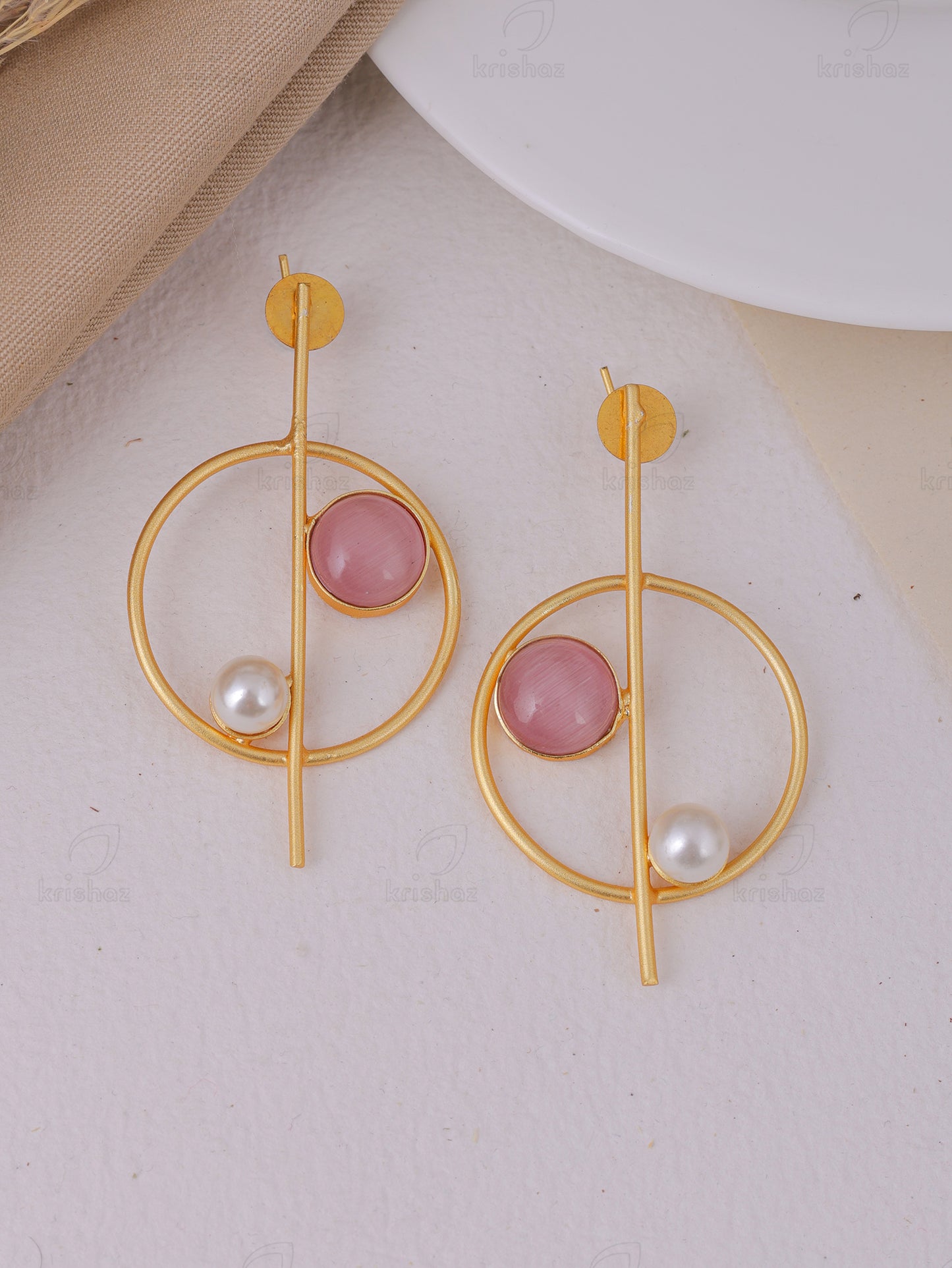 Galaxy Gold Stud Earrings