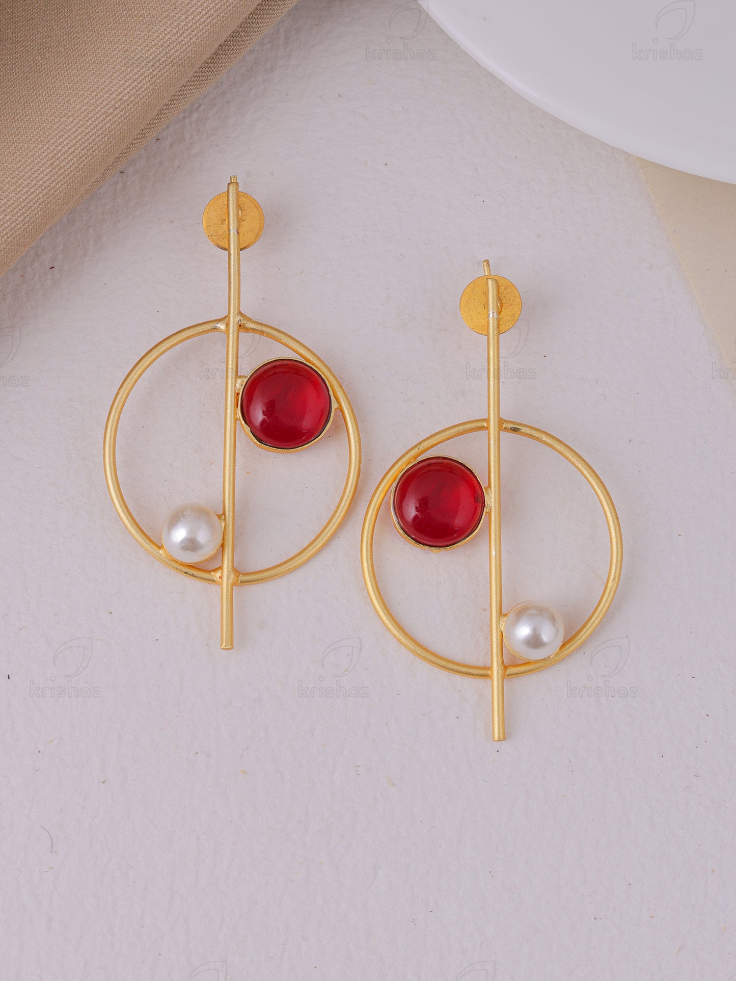 Galaxy Gold Stud Earrings