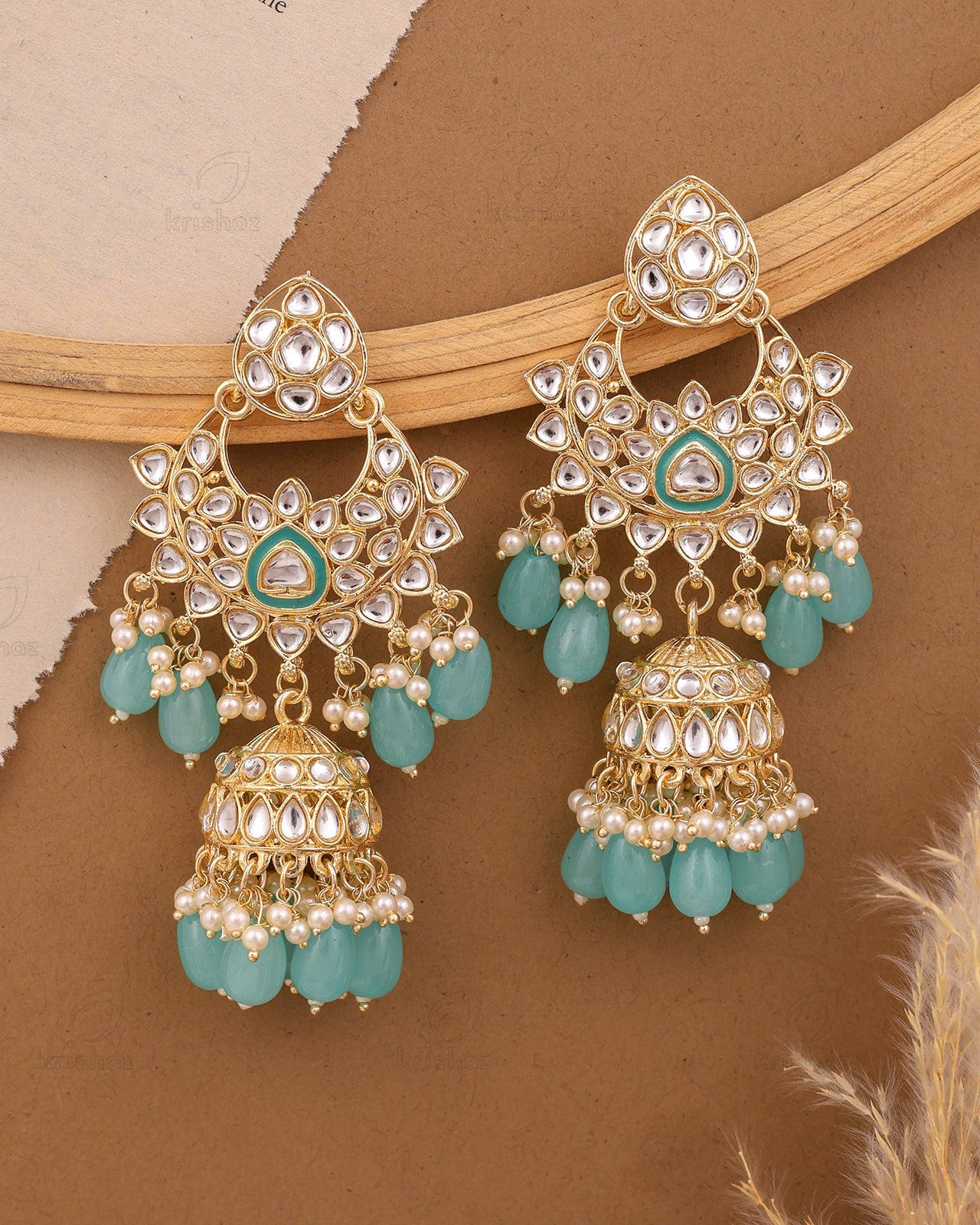 Ashima Kundan Jhumki Earrings