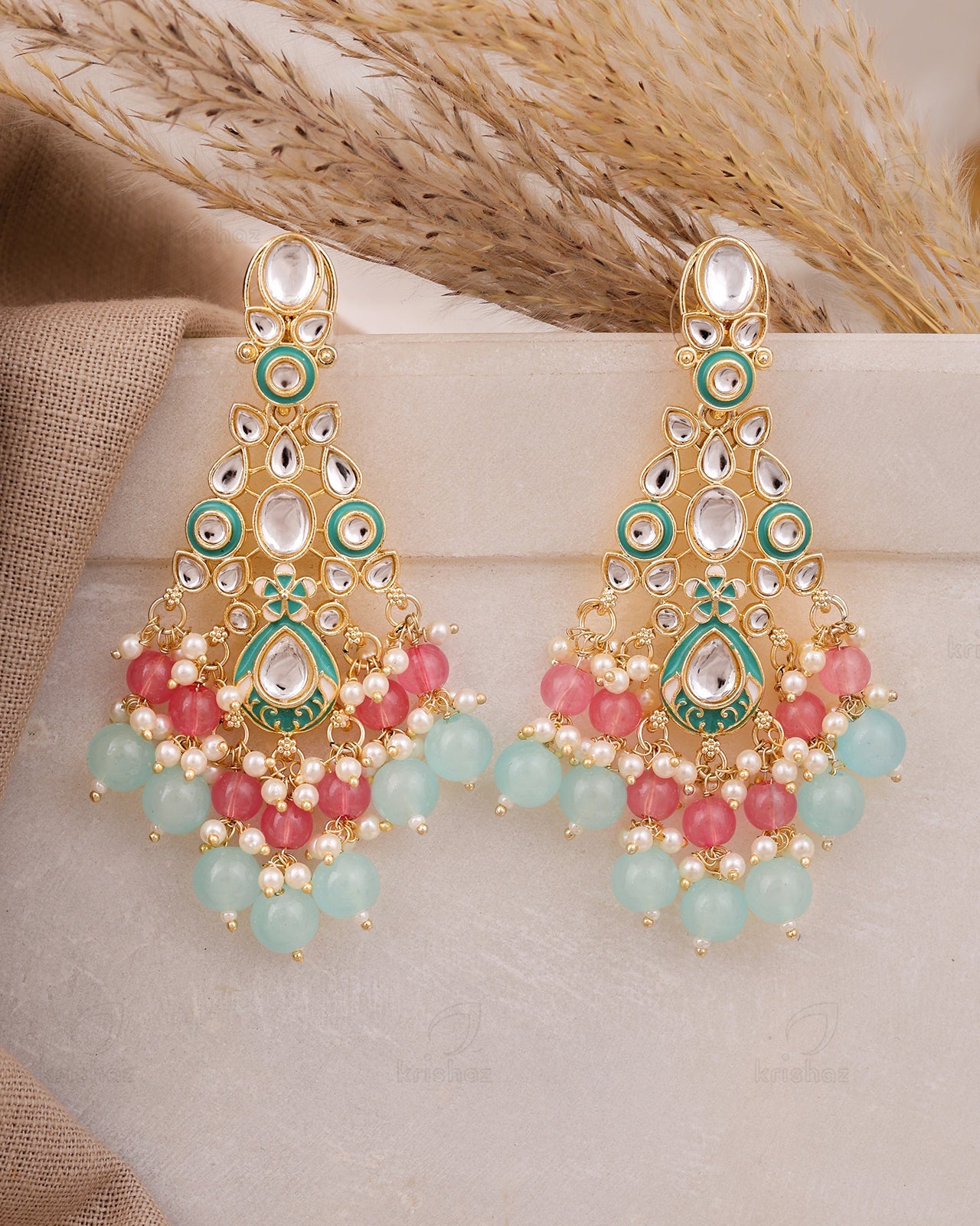 Garima Kundan Dangler Earrings