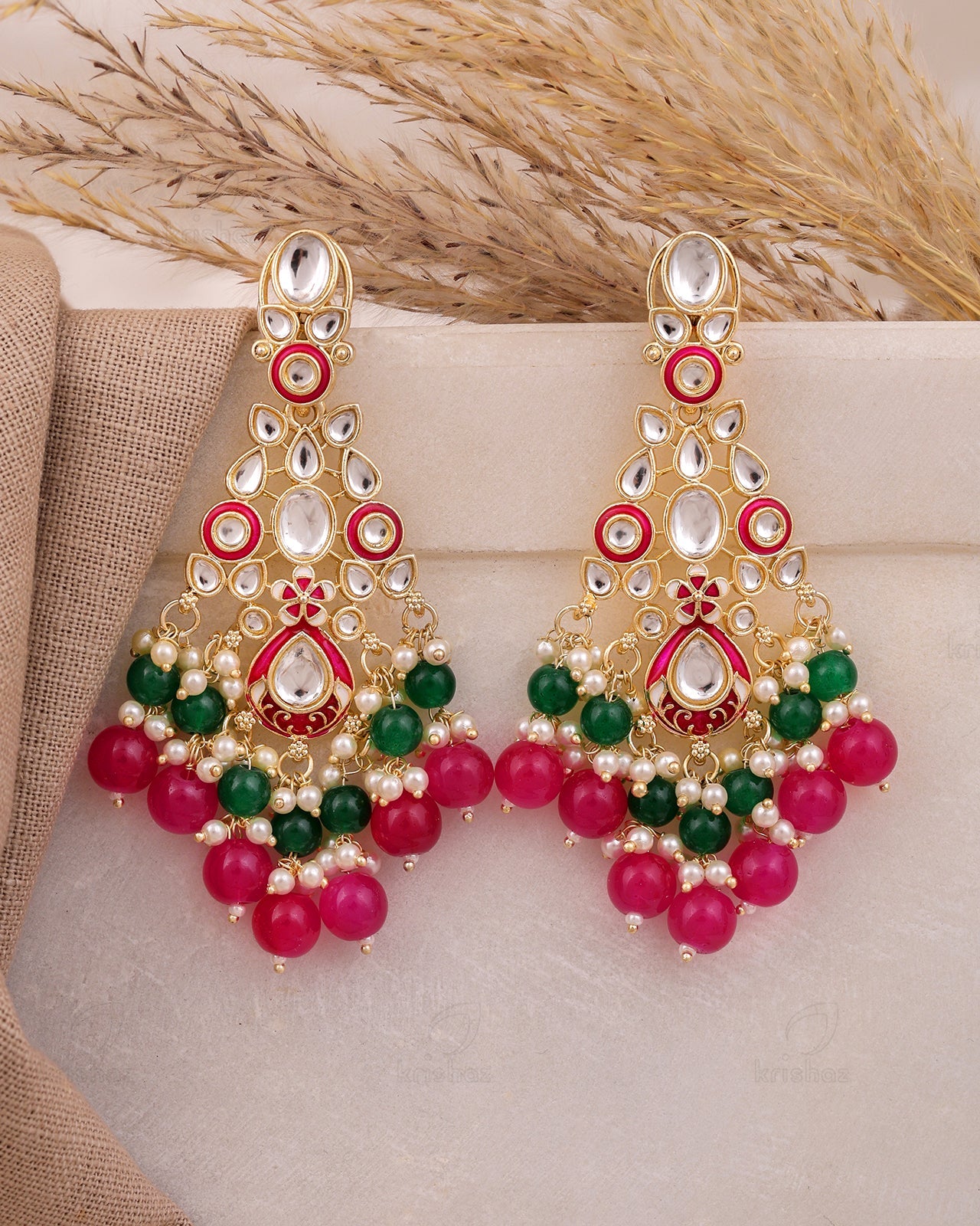 Garima Kundan Dangler Earrings