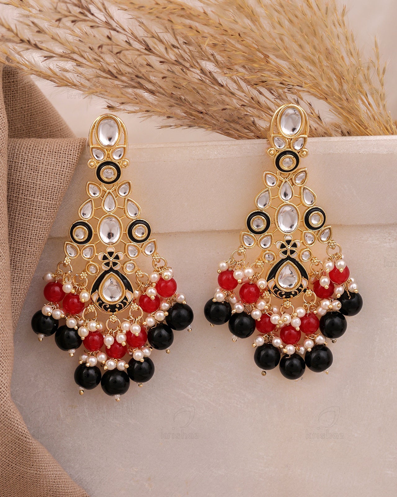 Garima Kundan Dangler Earrings