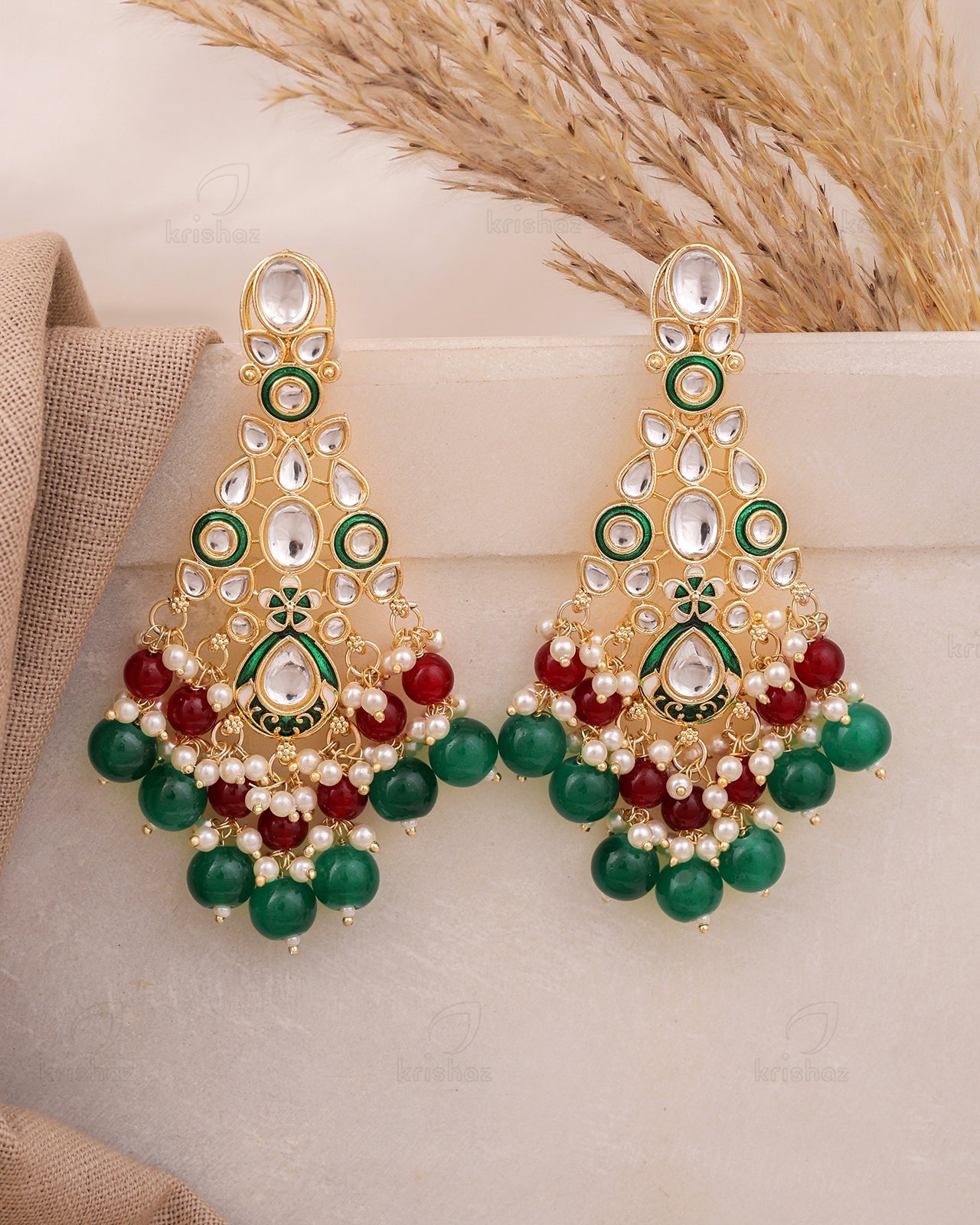 Garima Kundan Dangler Earrings