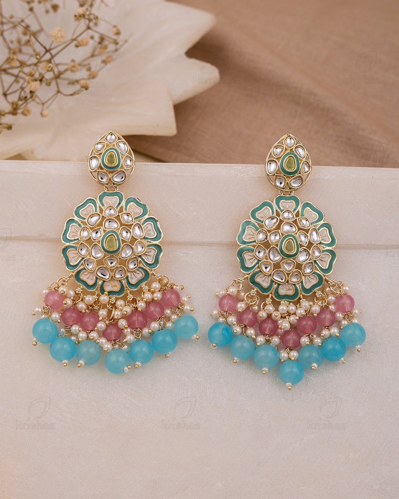 Muskan Kundan Dangle Earrings