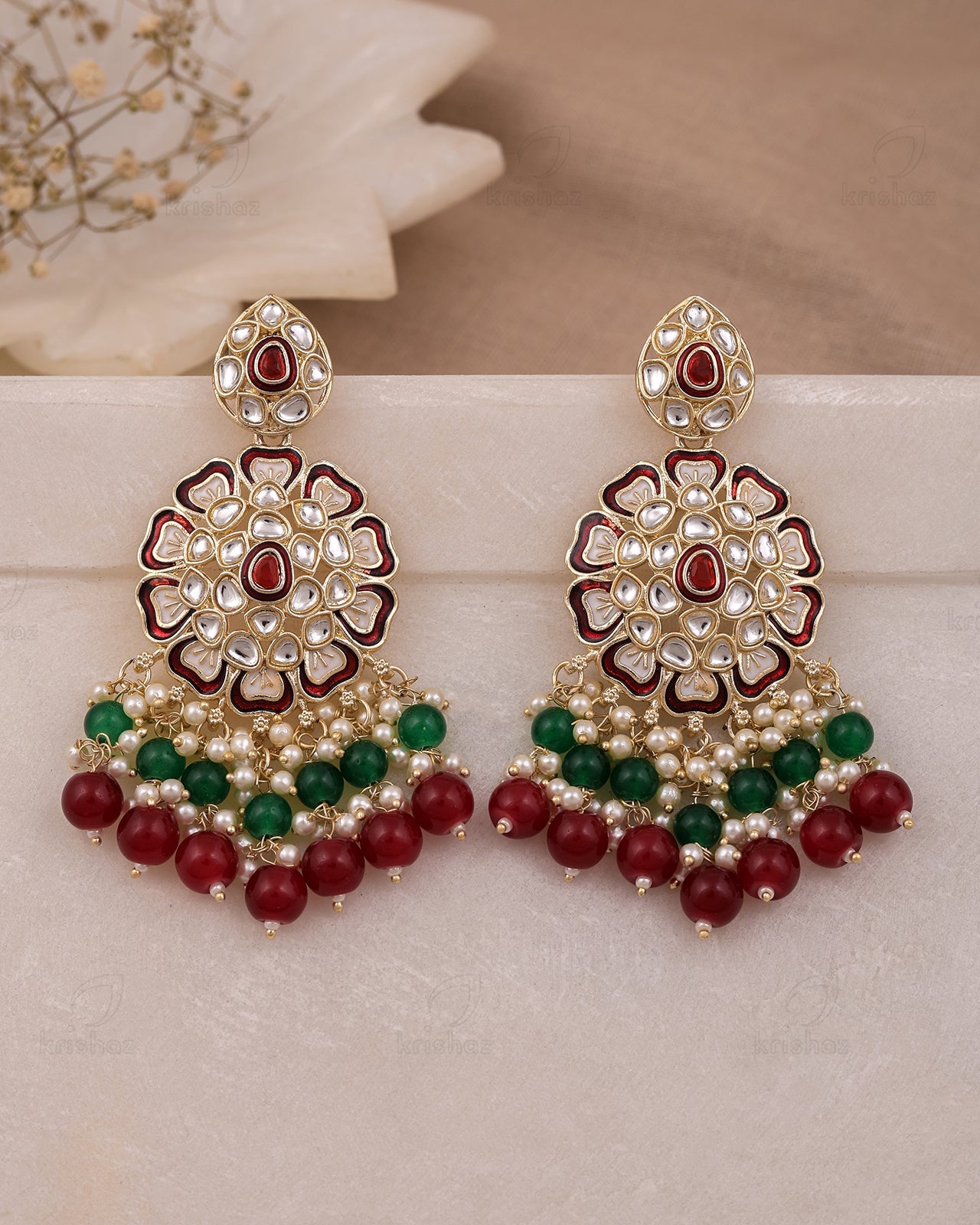 Muskan Kundan Dangle Earrings