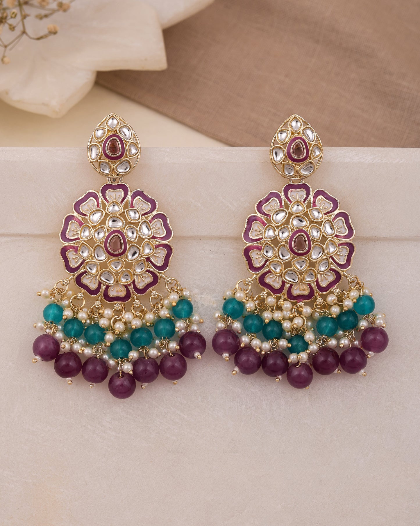 Muskan Kundan Dangle Earrings