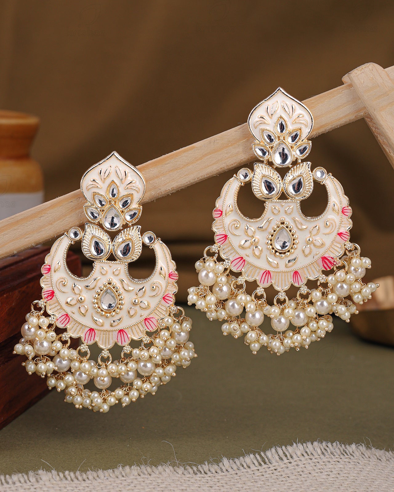 Aashita Kundan Dangler Earrings