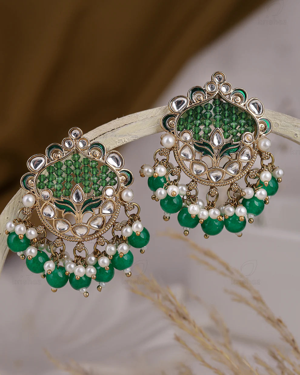 Usha Kundan Stud Earrings