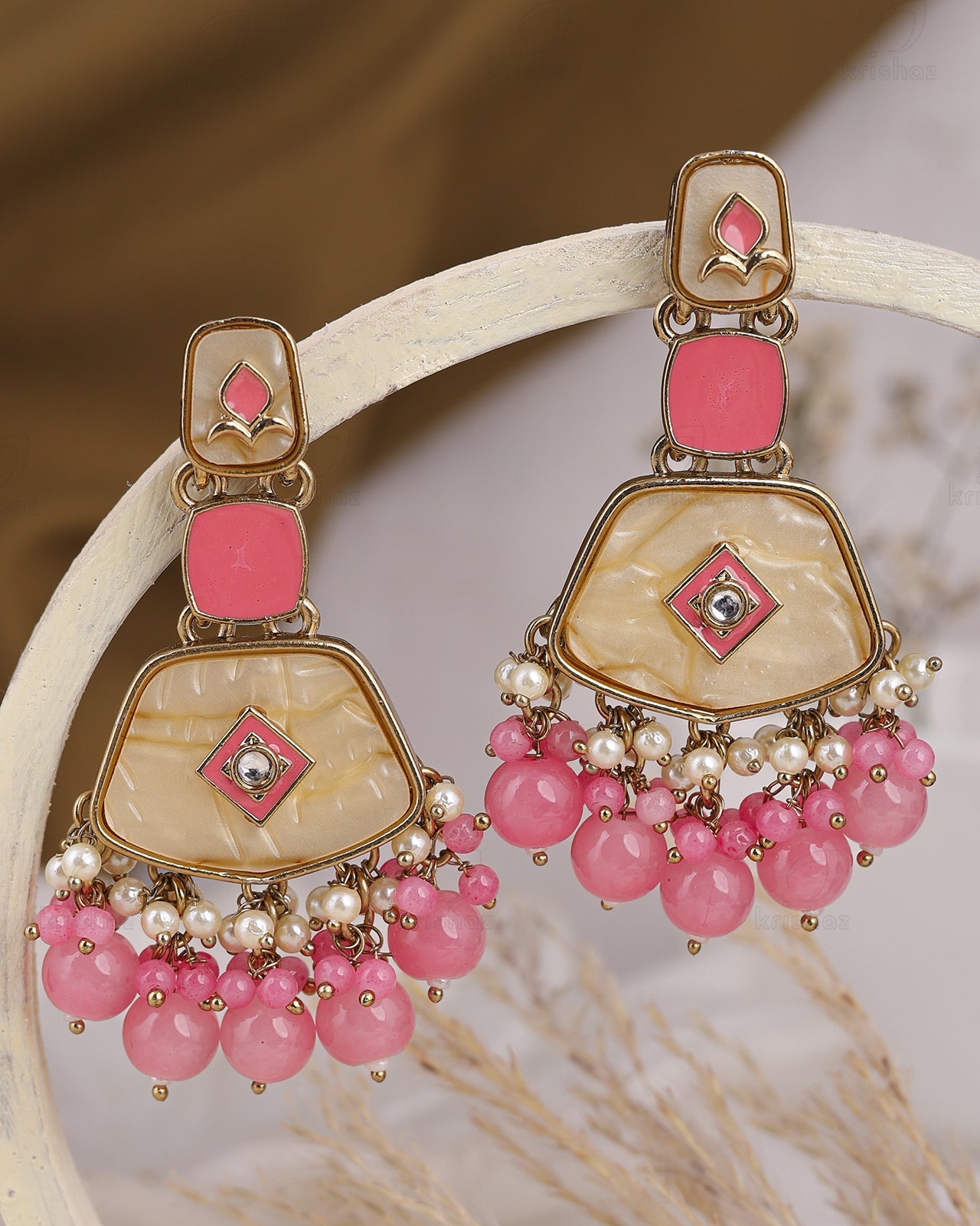Roopam Kundan Dangler Earrings