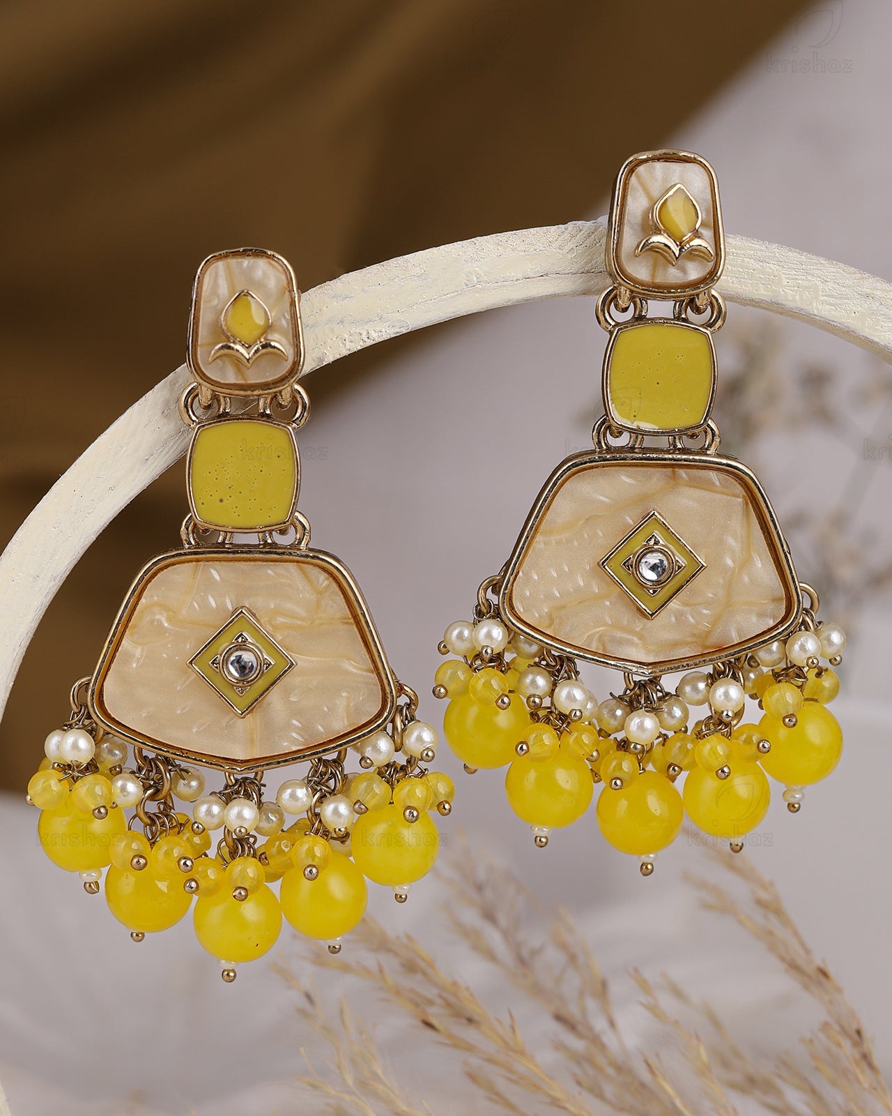 Roopam Kundan Dangler Earrings