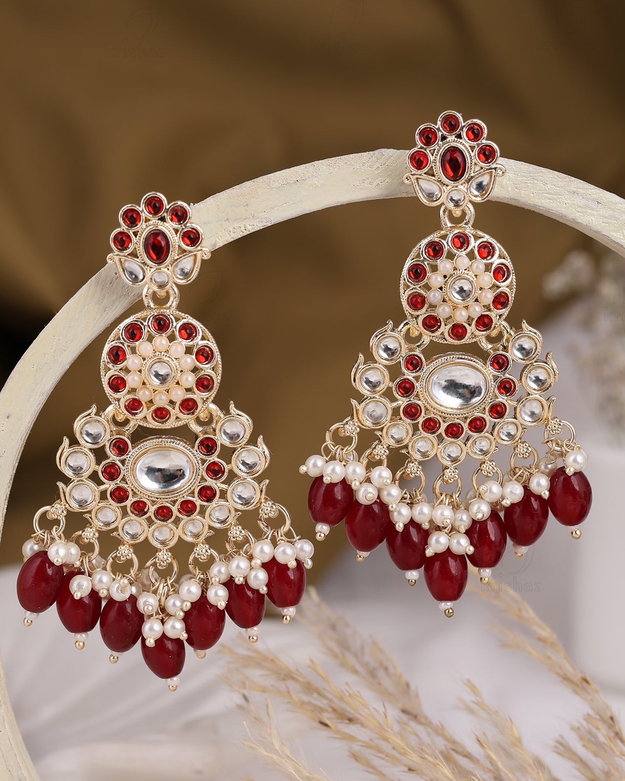 Sanaya Kundan Dangler Earrings
