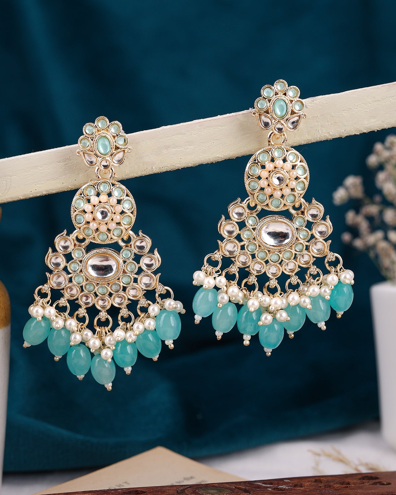 Sanaya Kundan Dangler Earrings
