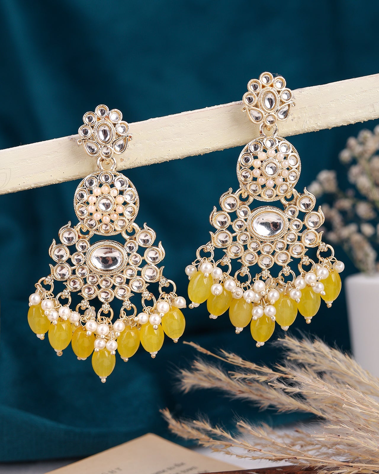 Sanaya Kundan Dangler Earrings