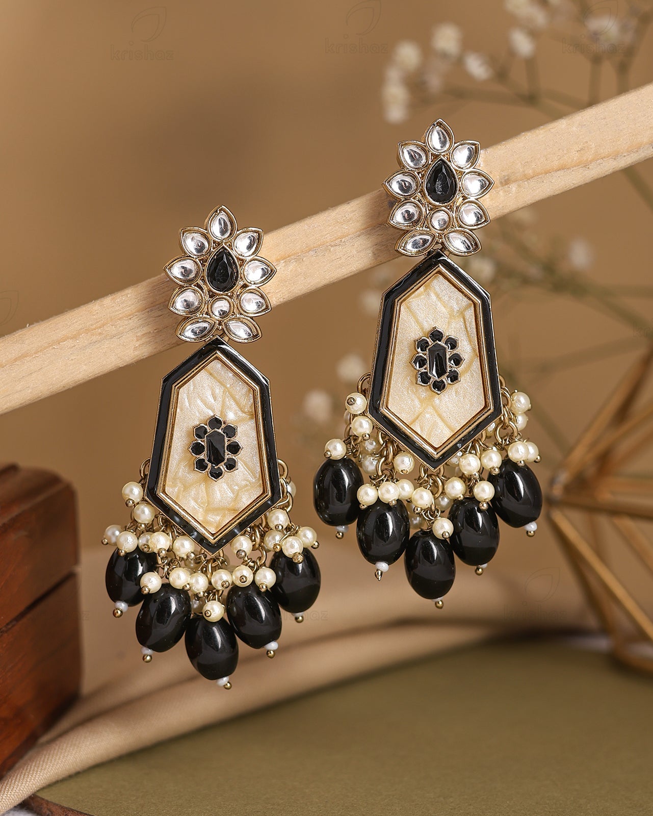 Ahana Kundan Dangler Earrings