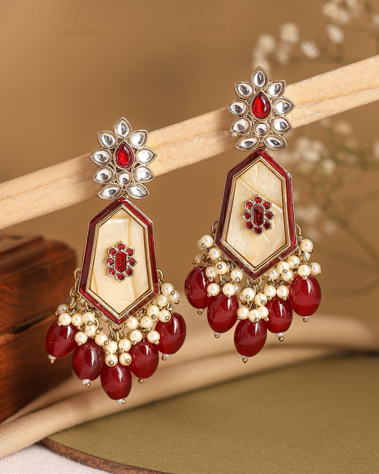 Ahana Kundan Dangler Earrings