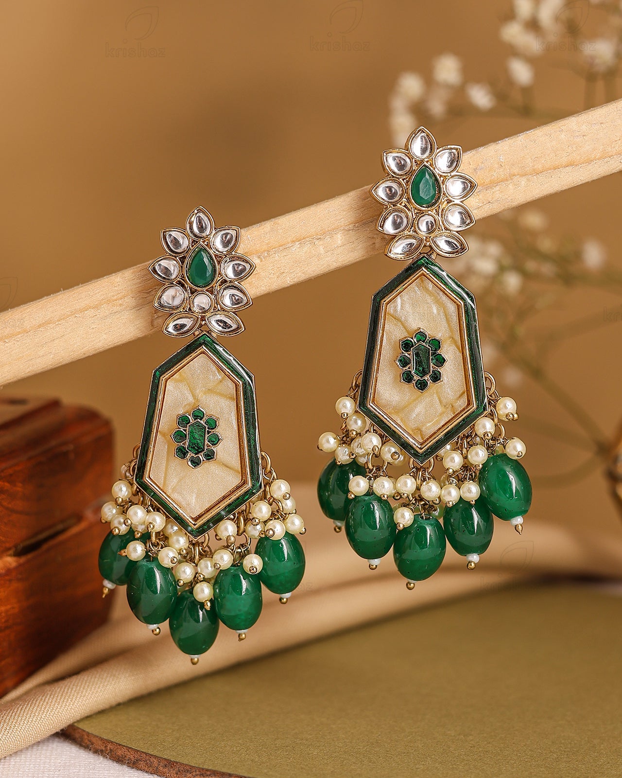 Ahana Kundan Dangler Earrings