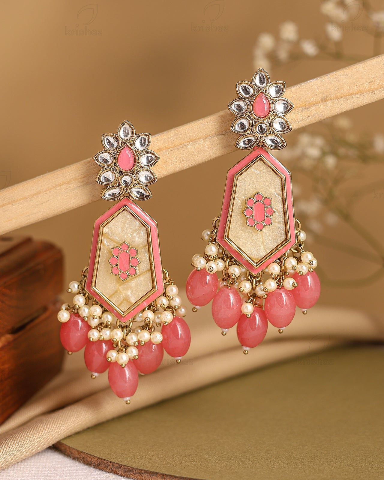 Ahana Kundan Dangler Earrings