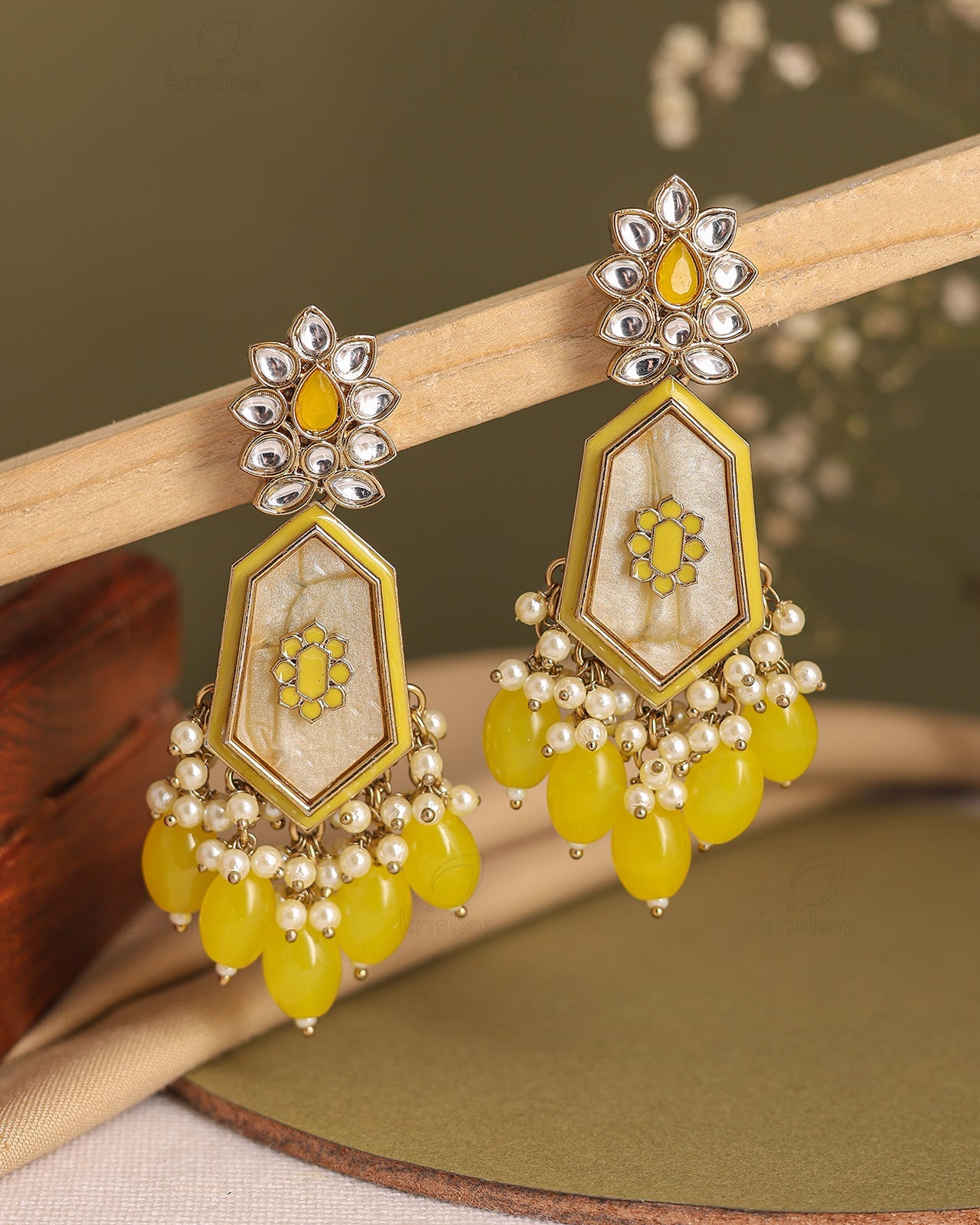 Ahana Kundan Dangler Earrings