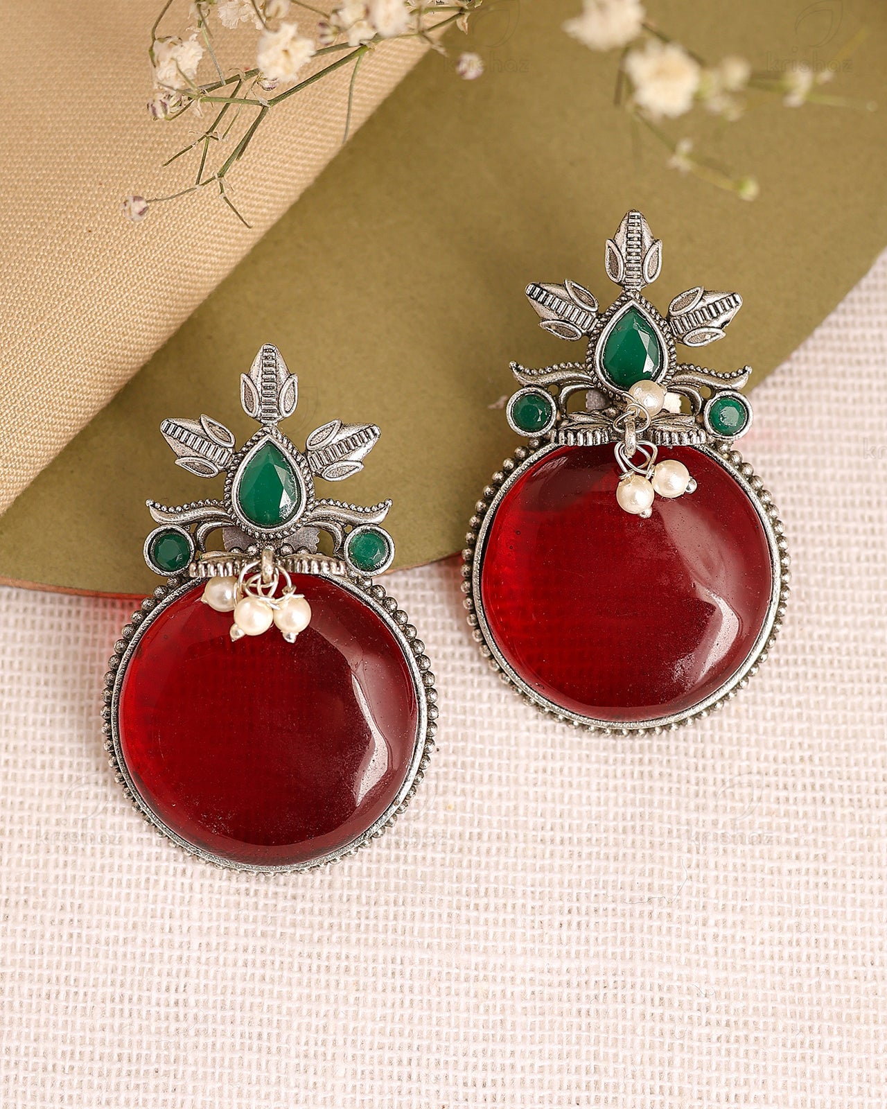 Olive Stud Earrings
