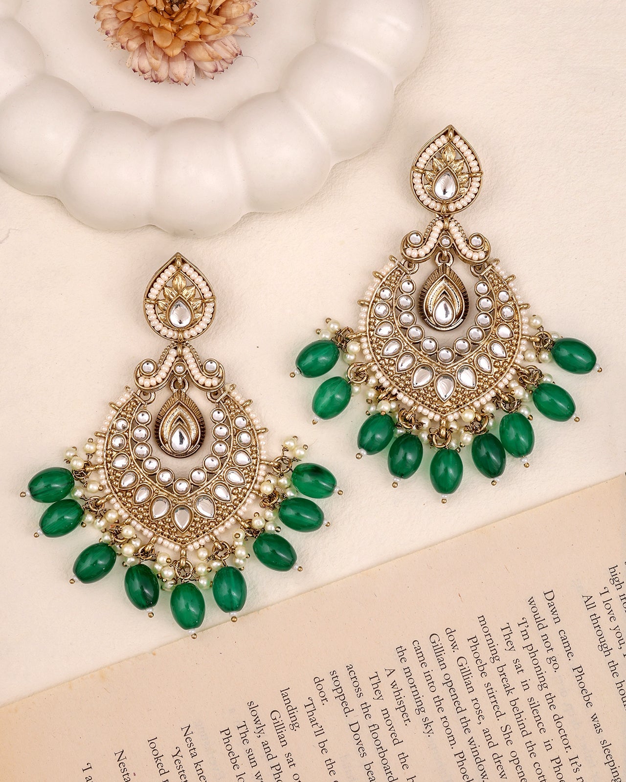 Lipika Kundan Dangler Earrings
