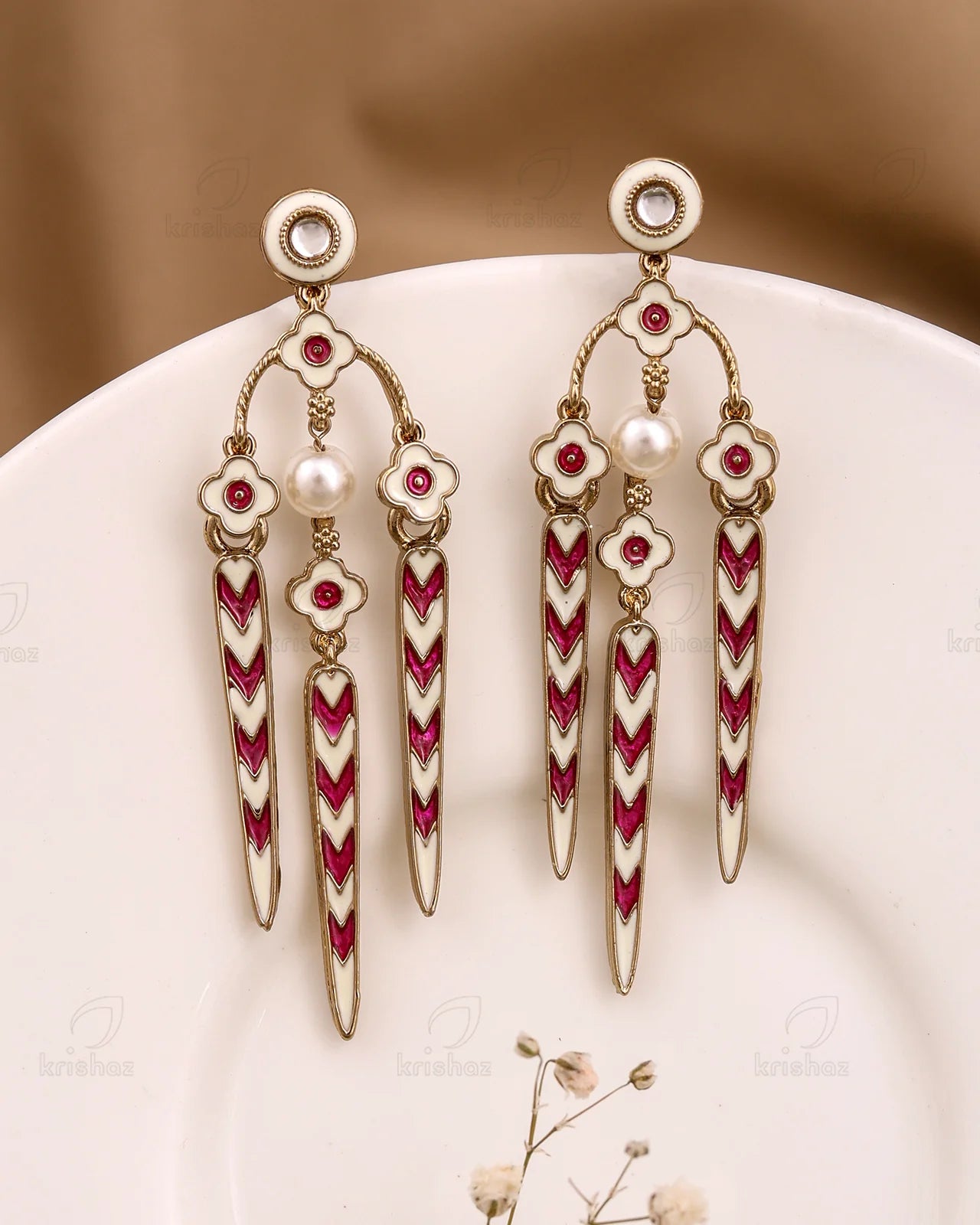Rimmy Kundan Dangler Earrings