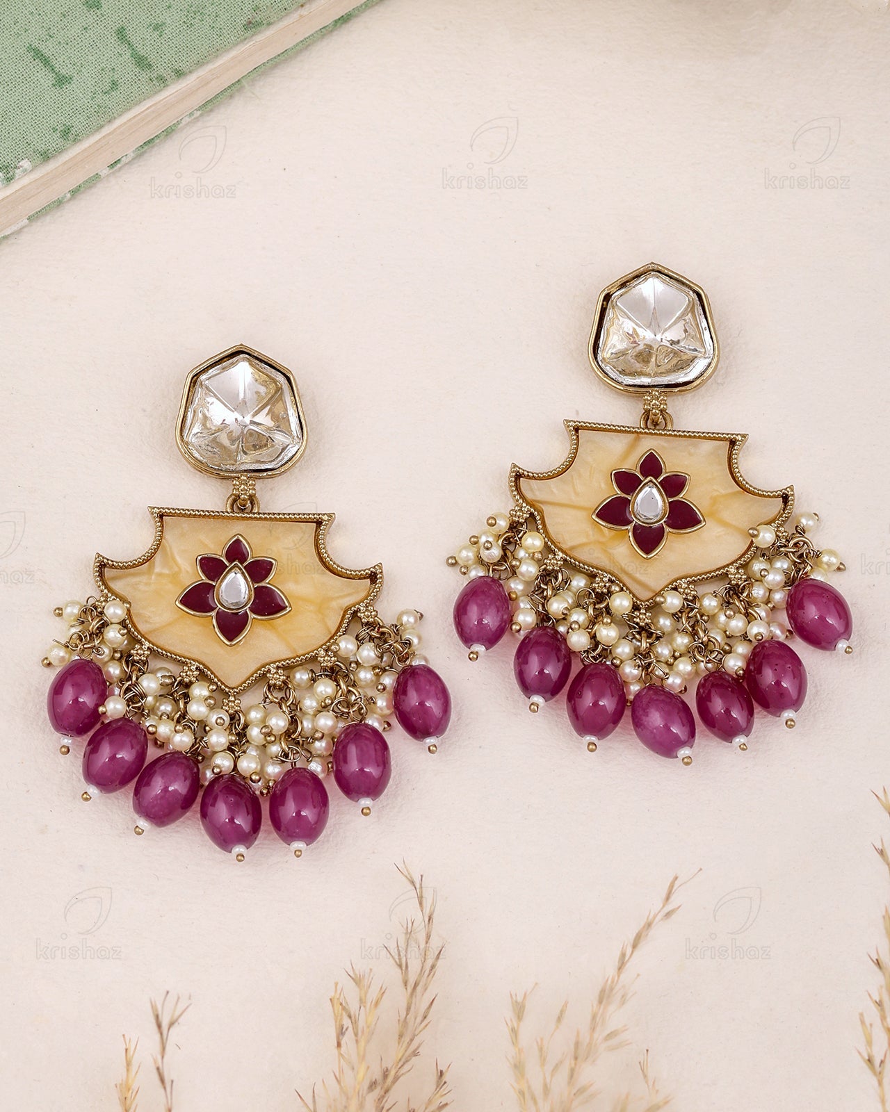 Pratigya Kundan Dangler Earrings