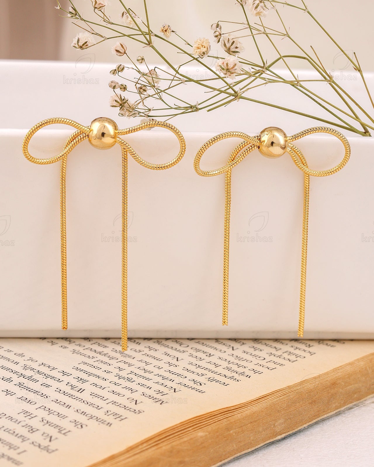 Julia Bow Fashionable Dangler Earrings