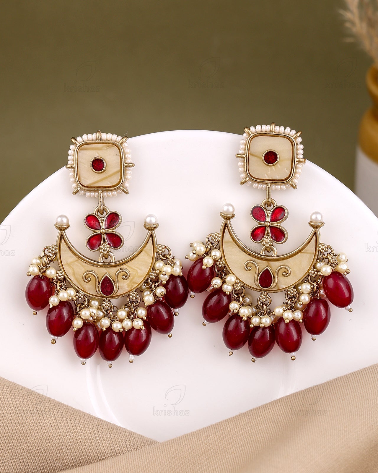 Purnima Kundan Dangler Earrings