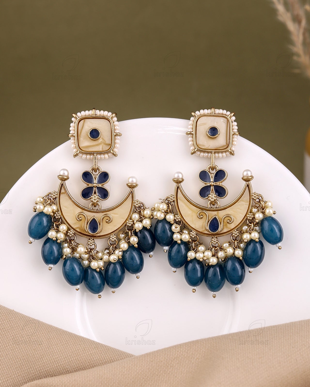 Purnima Kundan Dangler Earrings