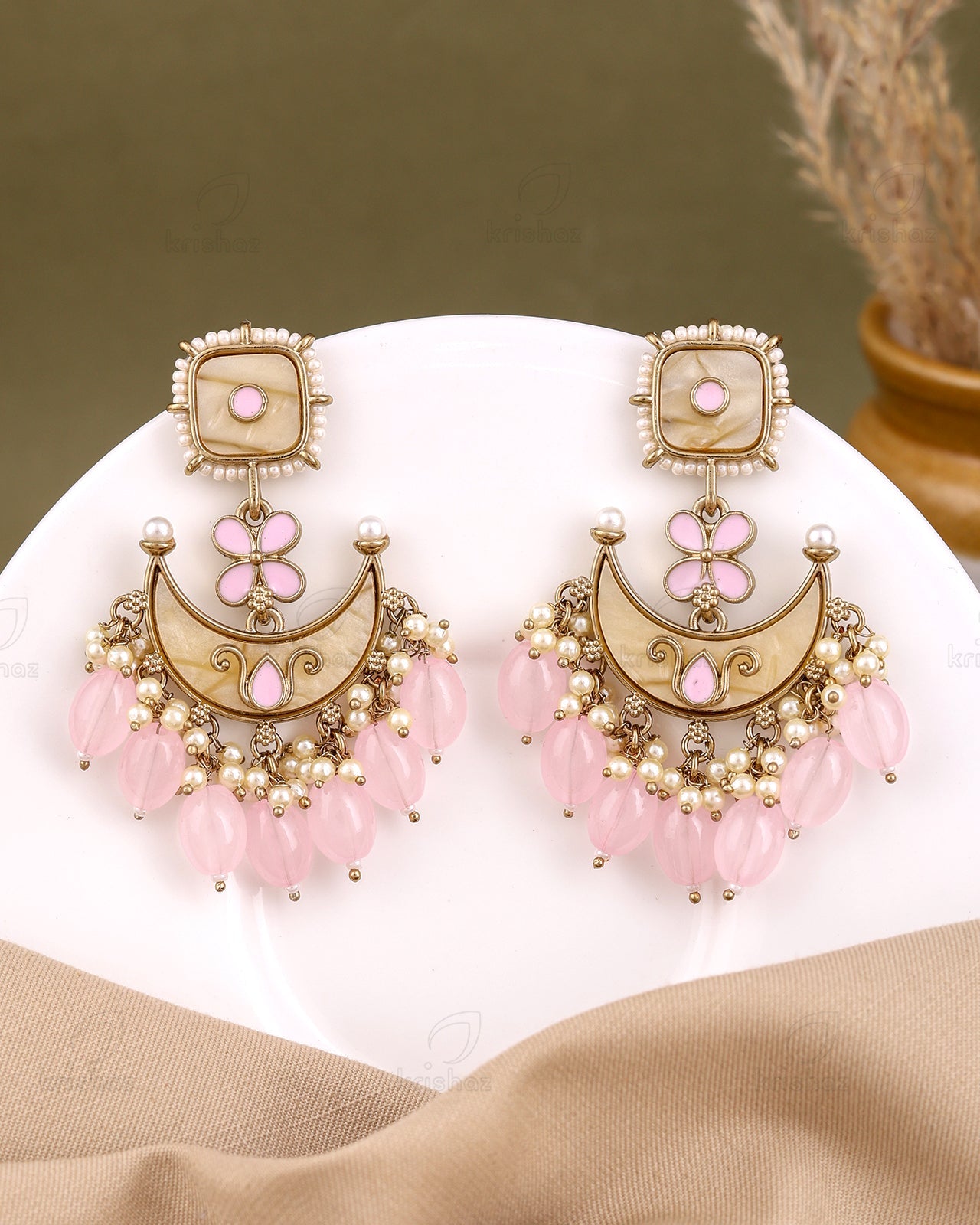 Purnima Kundan Dangler Earrings