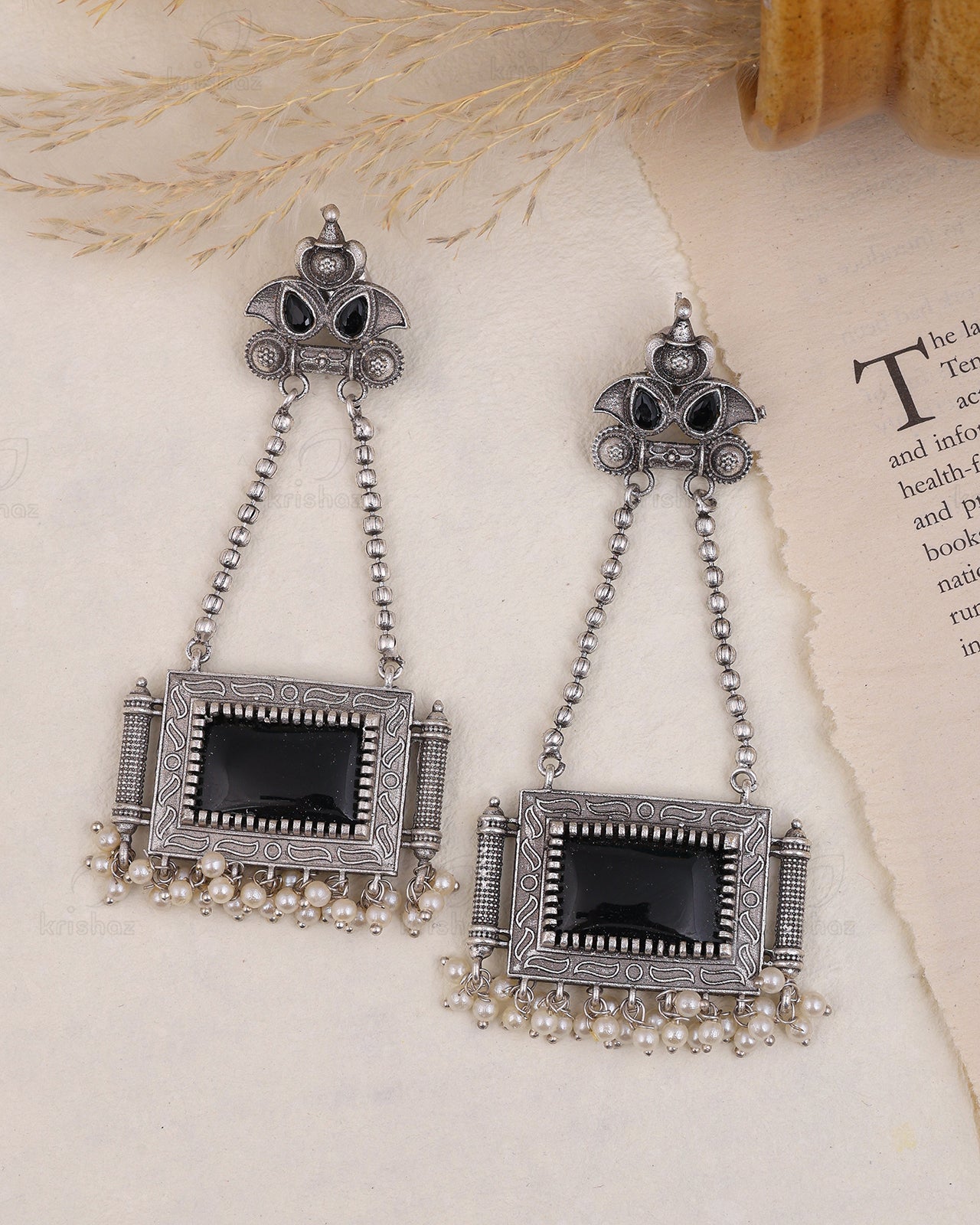 Vayam Long Dangler Earrings - wxo
