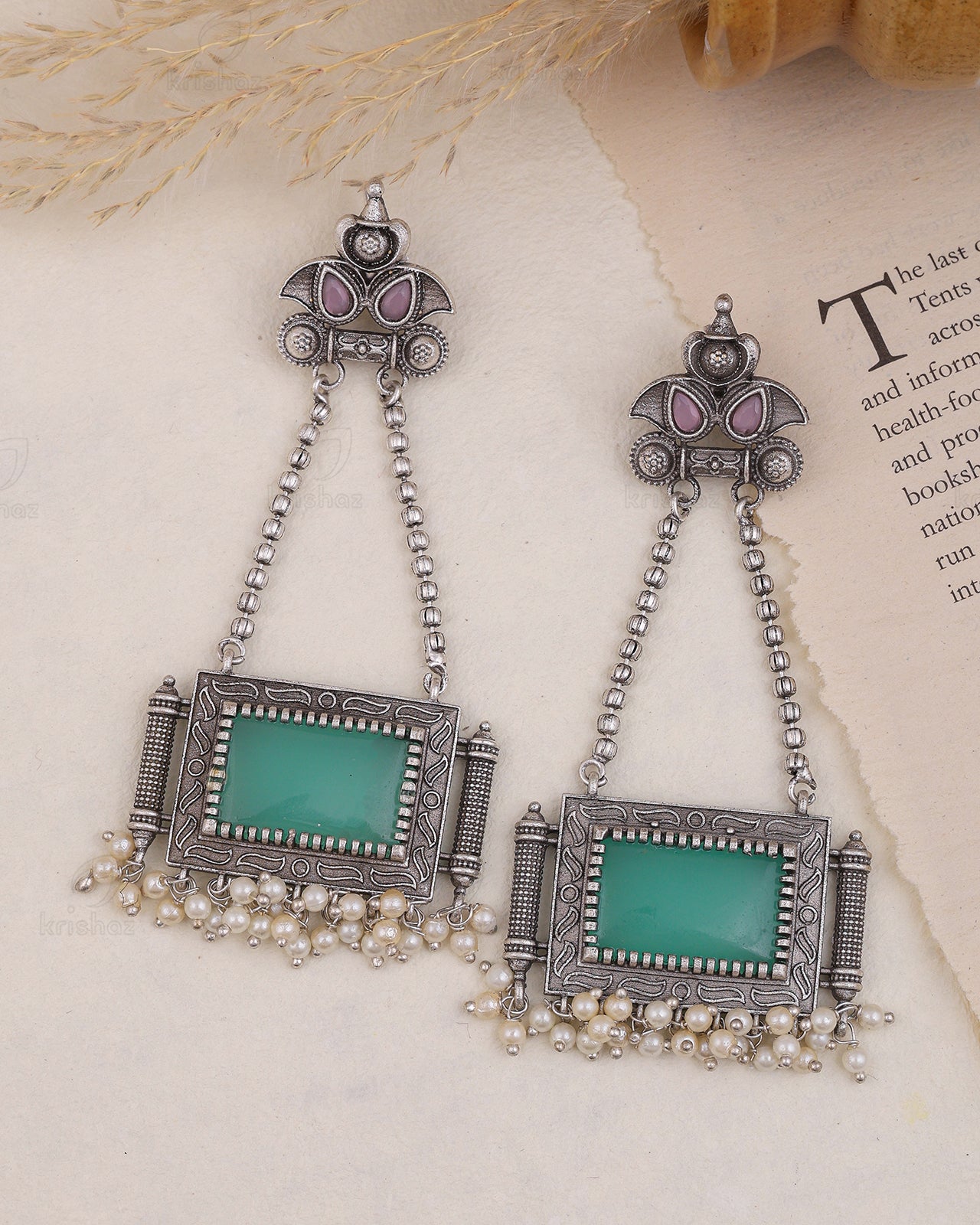 Vayam Long Dangler Earrings - wxo