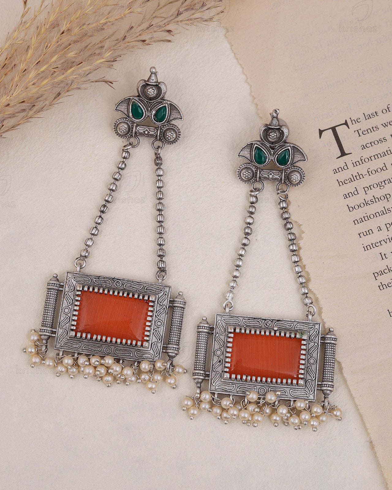 Vayam Long Dangler Earrings - wxo