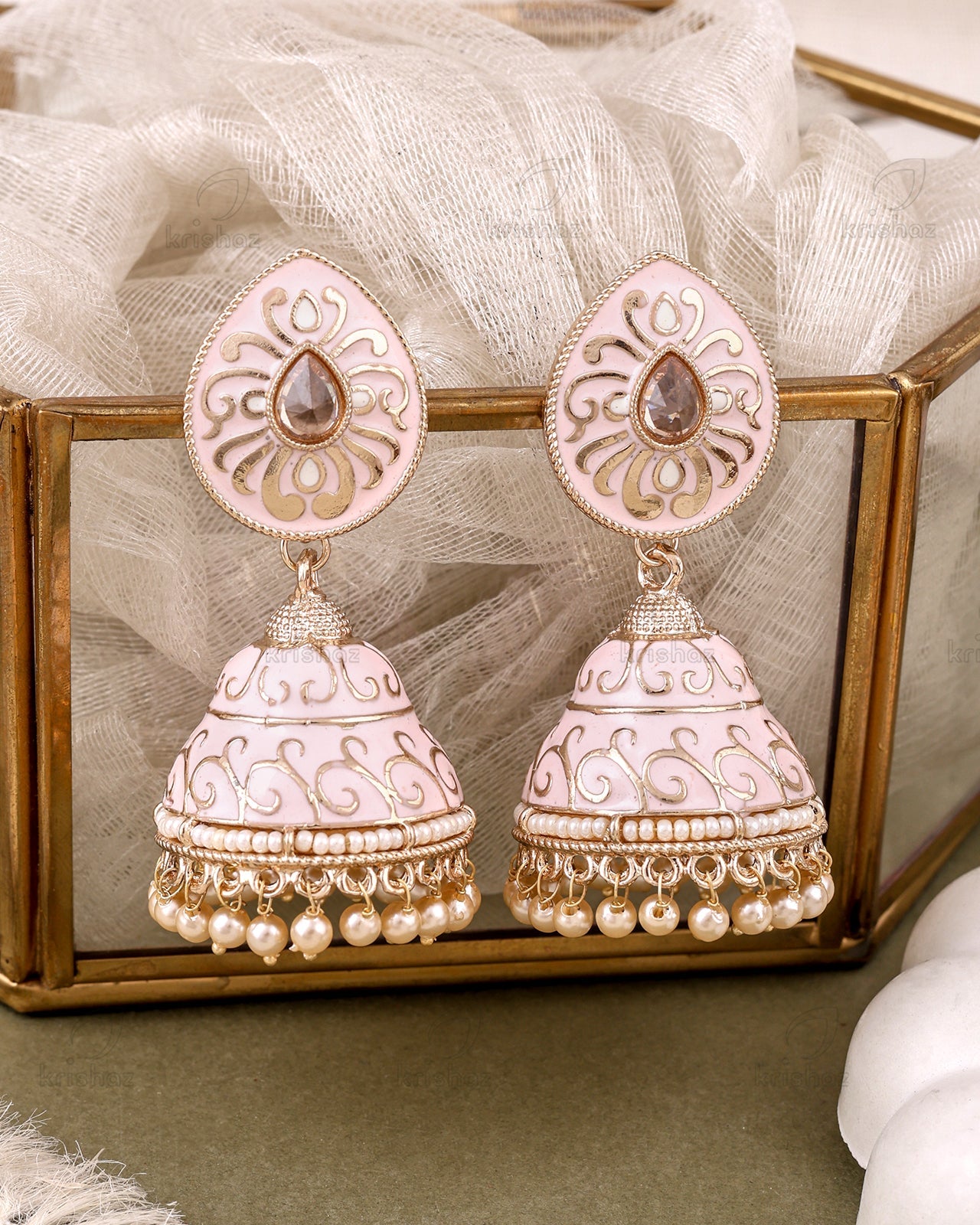 Alisha Kundan Jhumki Earrings