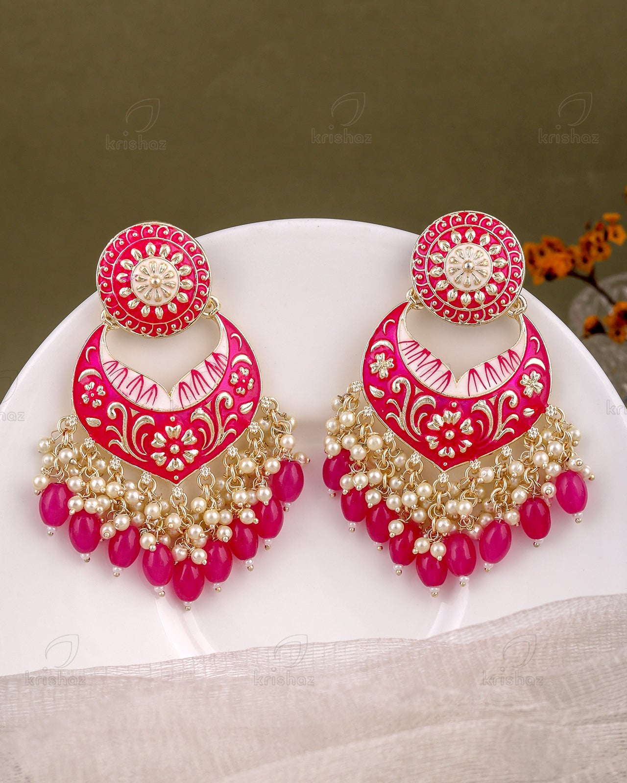 Pranjal Kundan Dangler Earrings