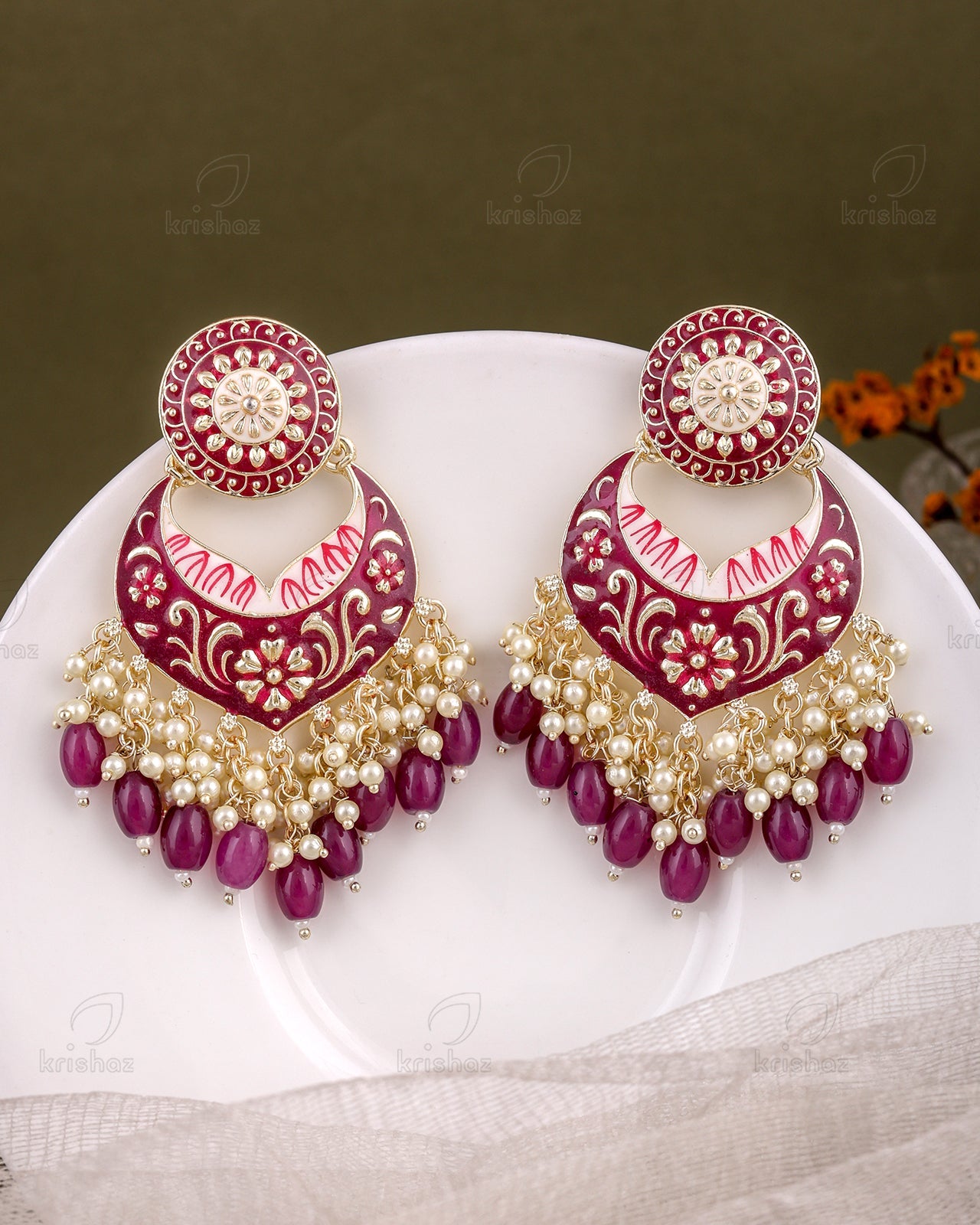 Pranjal Kundan Dangler Earrings