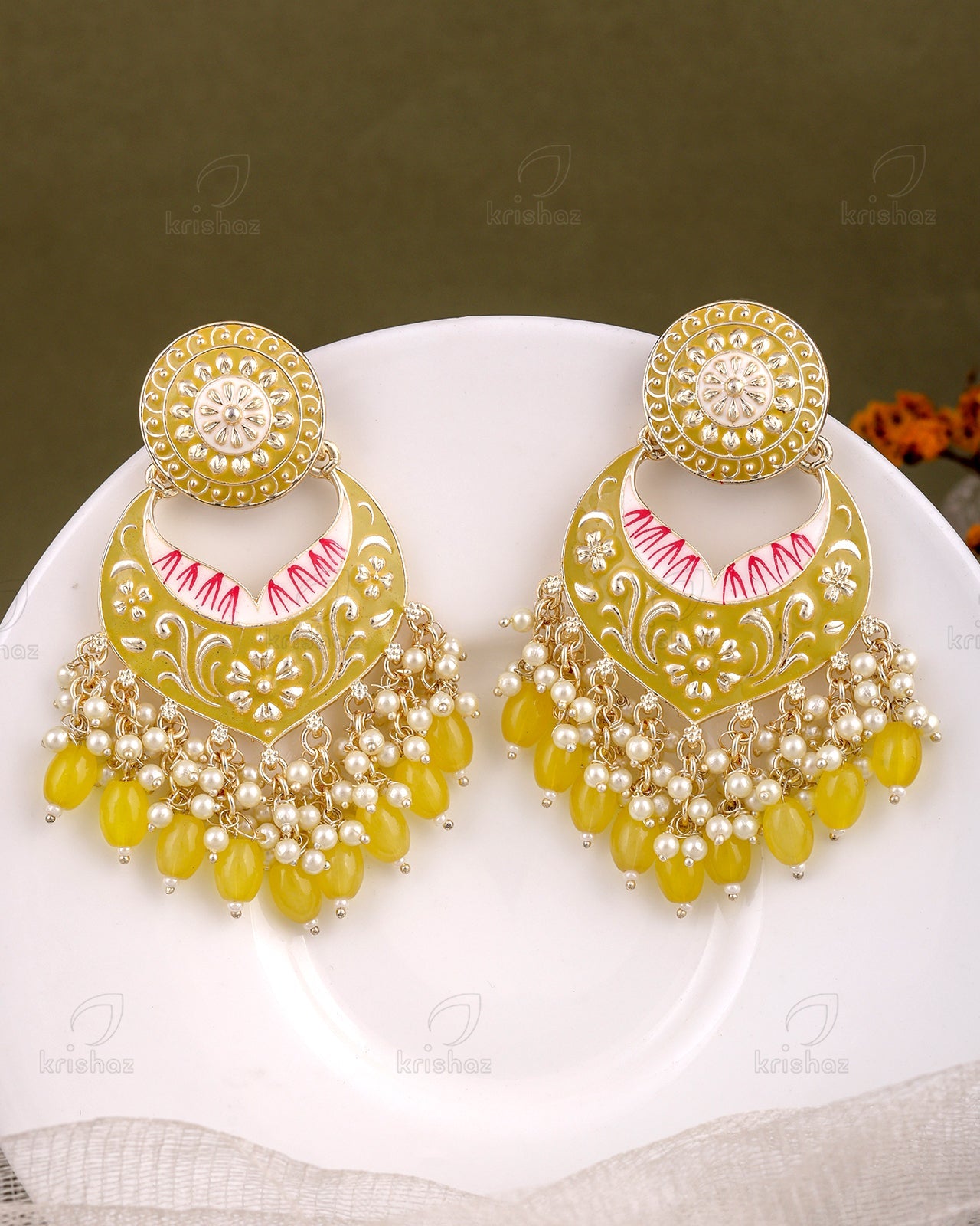 Pranjal Kundan Dangler Earrings