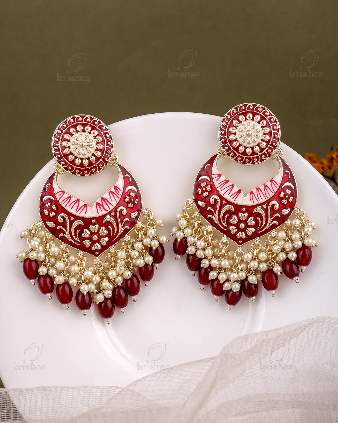 Pranjal Kundan Dangler Earrings