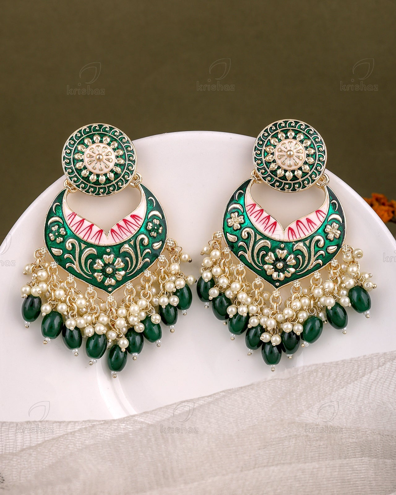 Pranjal Kundan Dangler Earrings