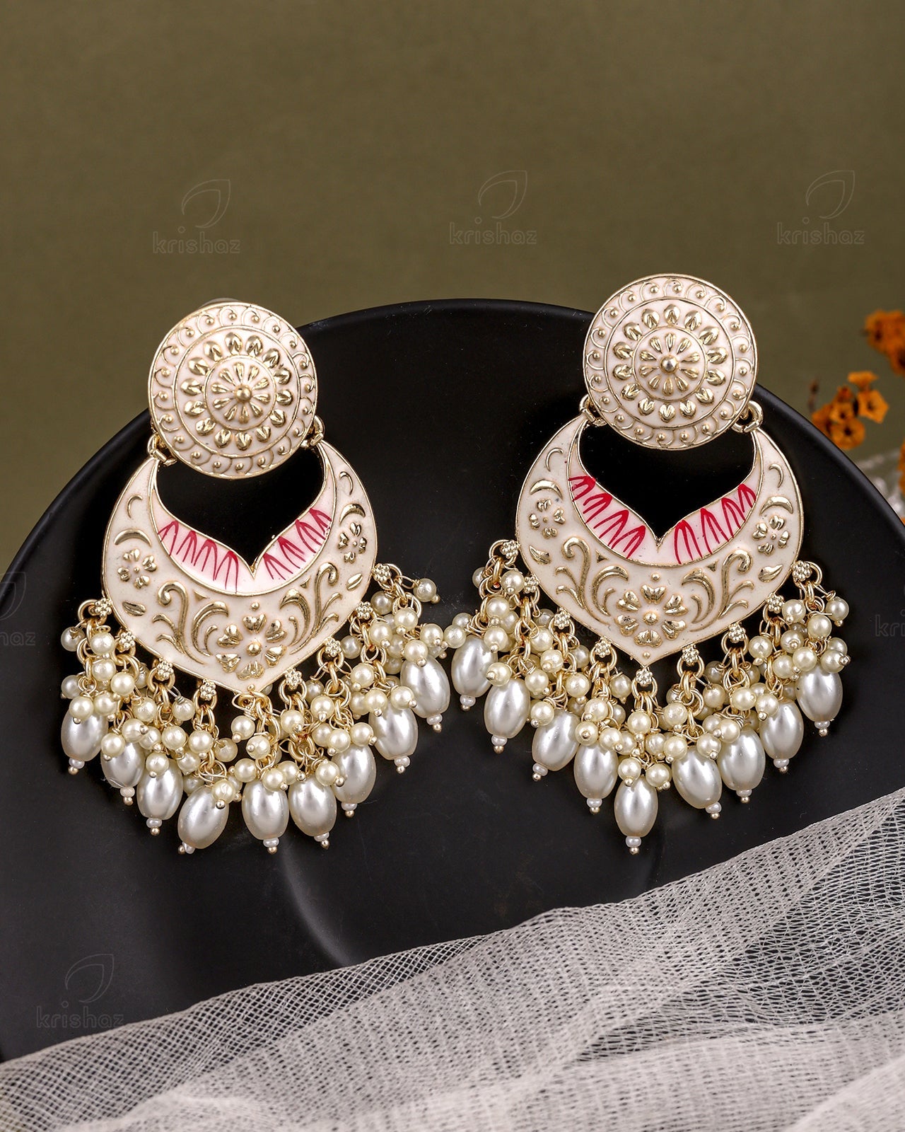 Pranjal Kundan Dangler Earrings