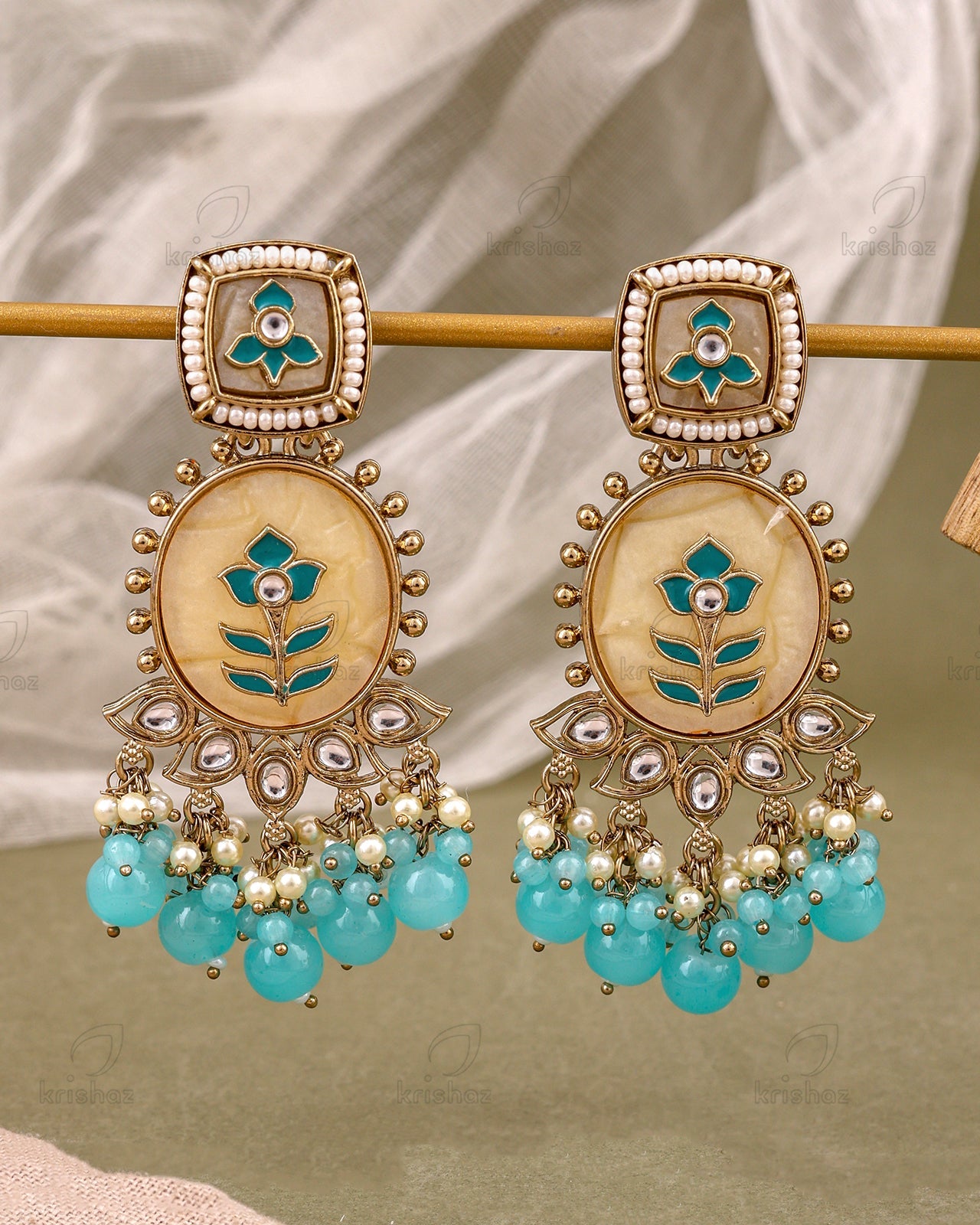 Nalini Kundan Dangler Earrings