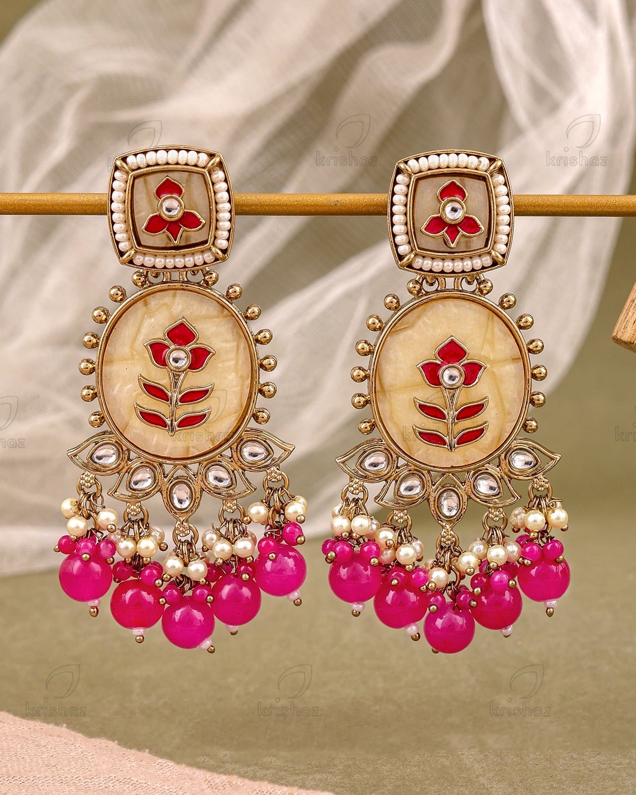 Nalini Kundan Dangler Earrings