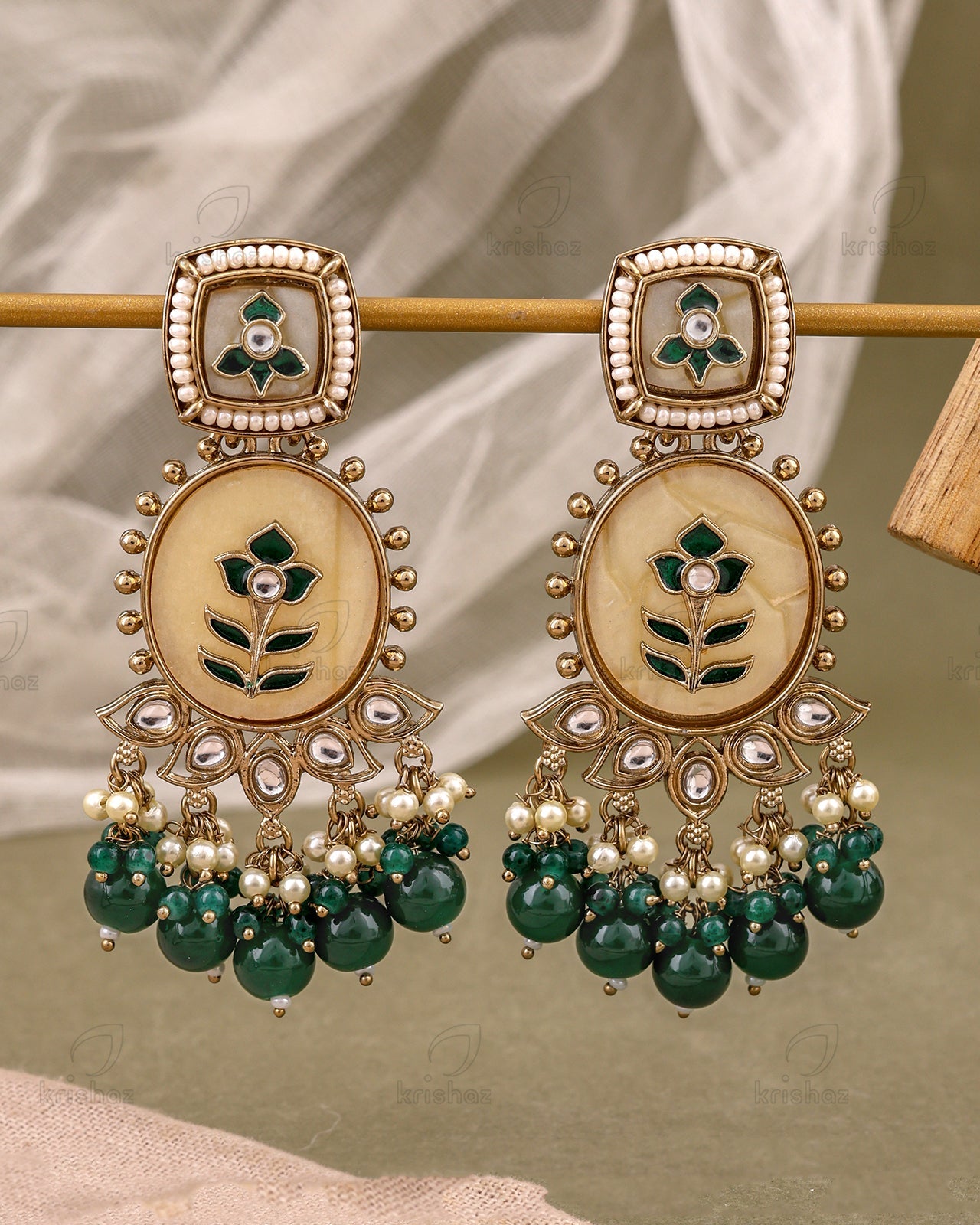 Nalini Kundan Dangler Earrings