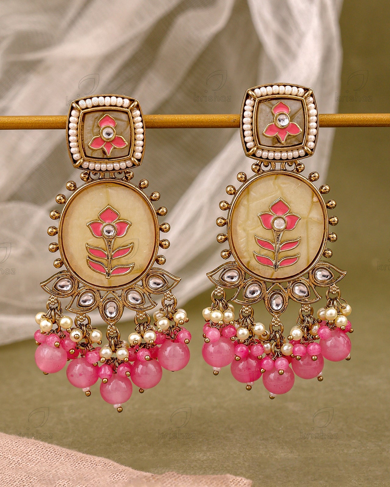 Nalini Kundan Dangler Earrings