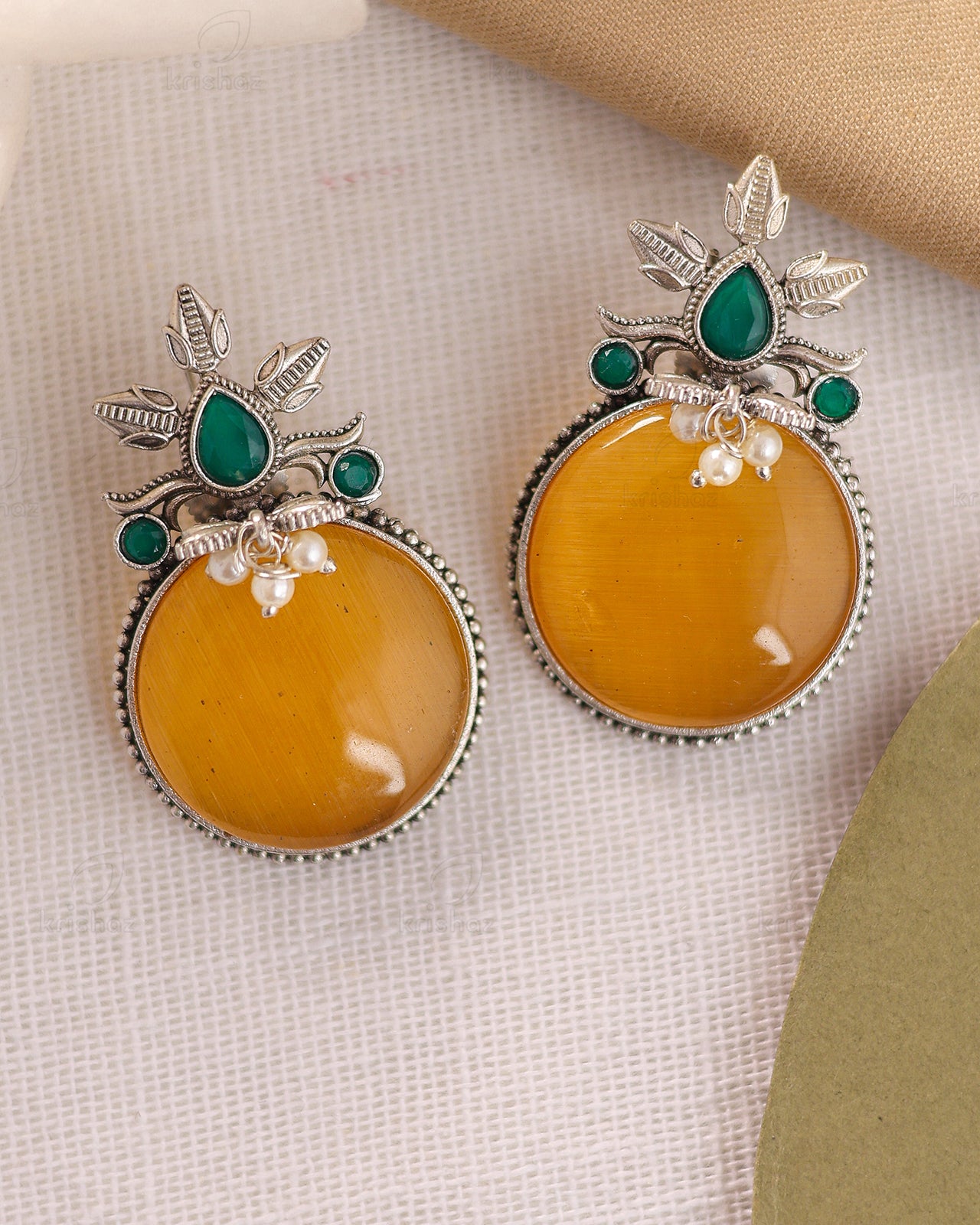 Olive Stud Earrings