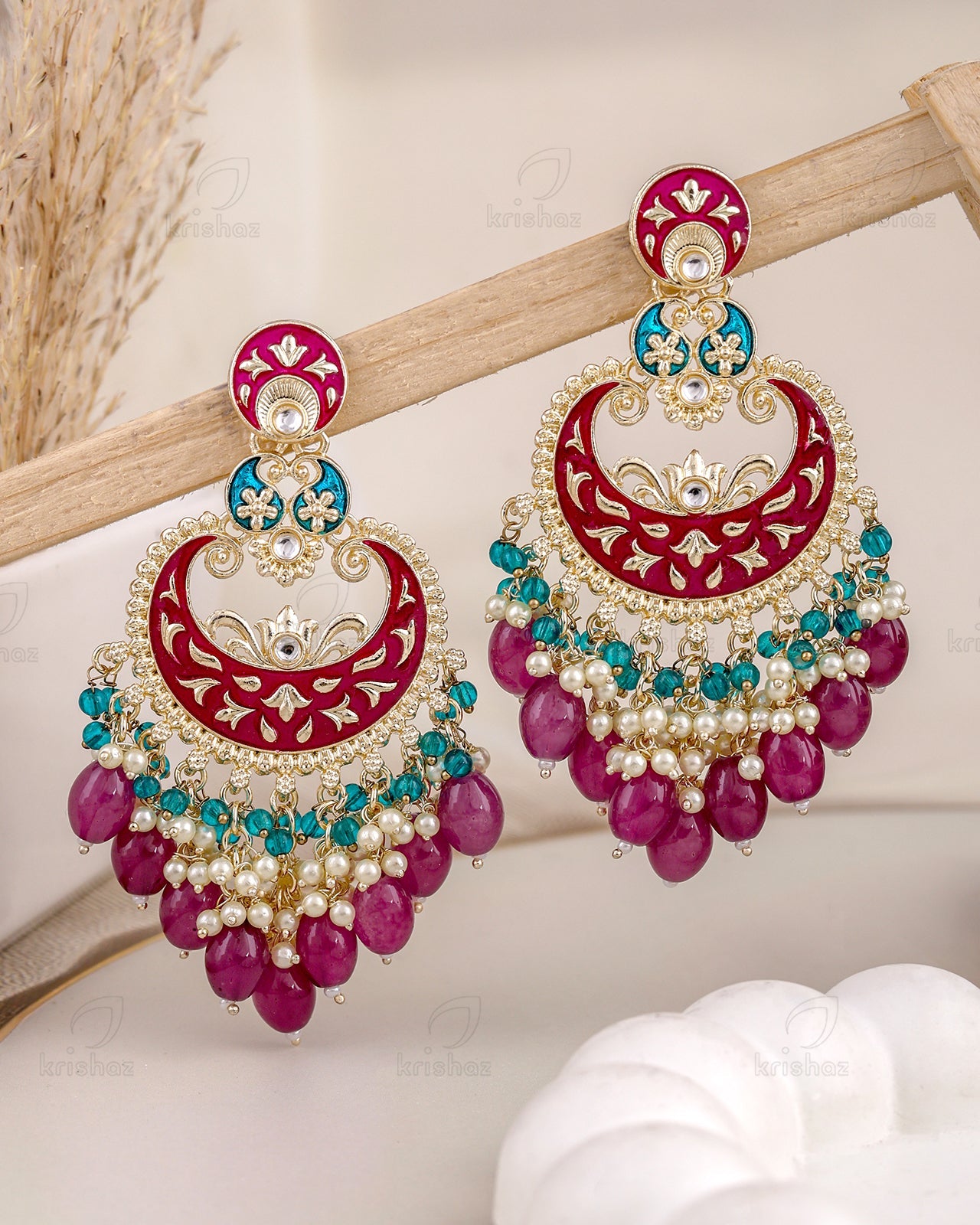 Vidushi Kundan Dangler Earrings