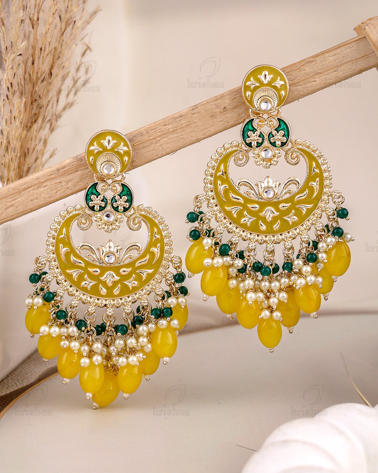Vidushi Kundan Dangler Earrings