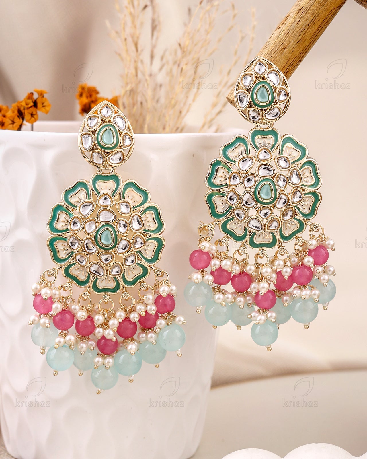 Muskan Kundan Dangle Earrings