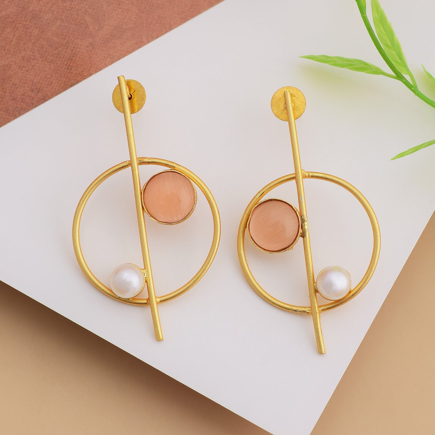 Galaxy Gold Stud Earrings